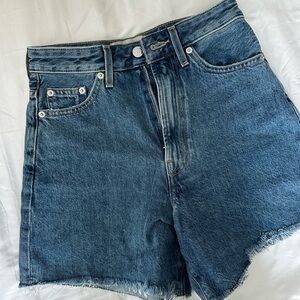 Everlane A-Line blue denim Shorts